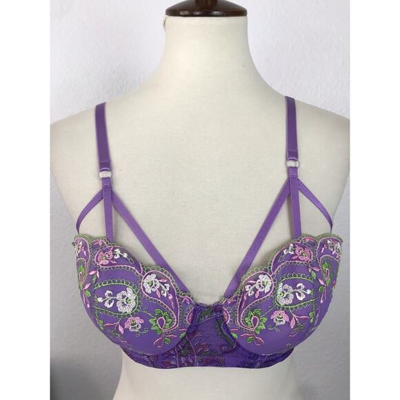 Savage x Fenty Lingerie Bohemian Cage Floral Embroidered Bra - Picture 1 of 11